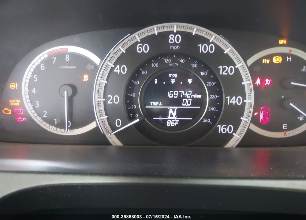 2015 HONDA ACCORD EX-L VIN: 1HGCR2F82FA013767