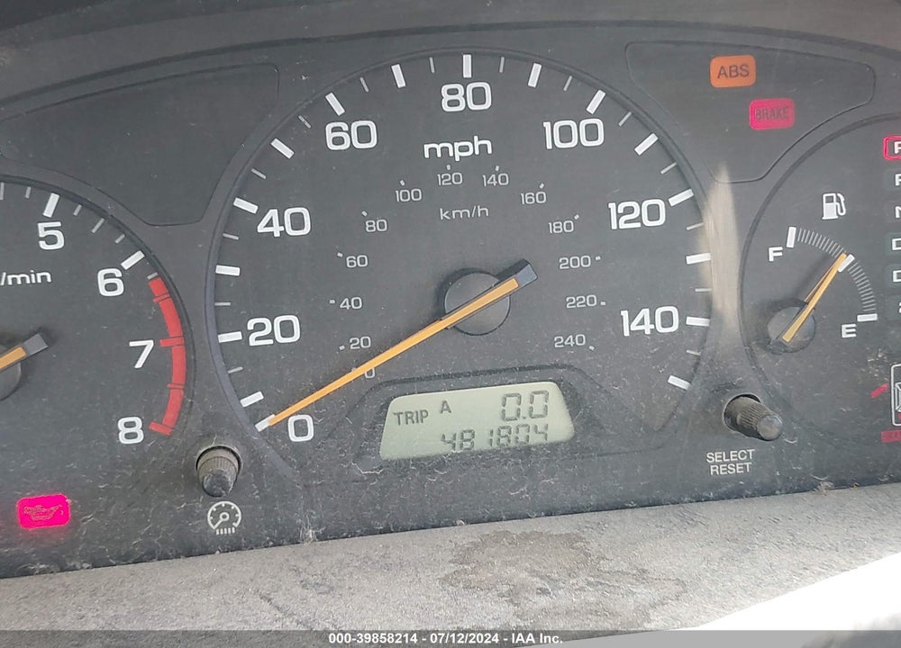 1999 HONDA ACCORD EX V6 VIN: 1HGCG2254XA008007