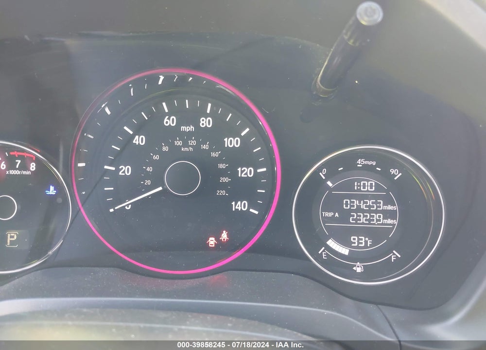 2019 HONDA HR-V SPORT VIN: 3CZRU6H18KG719825
