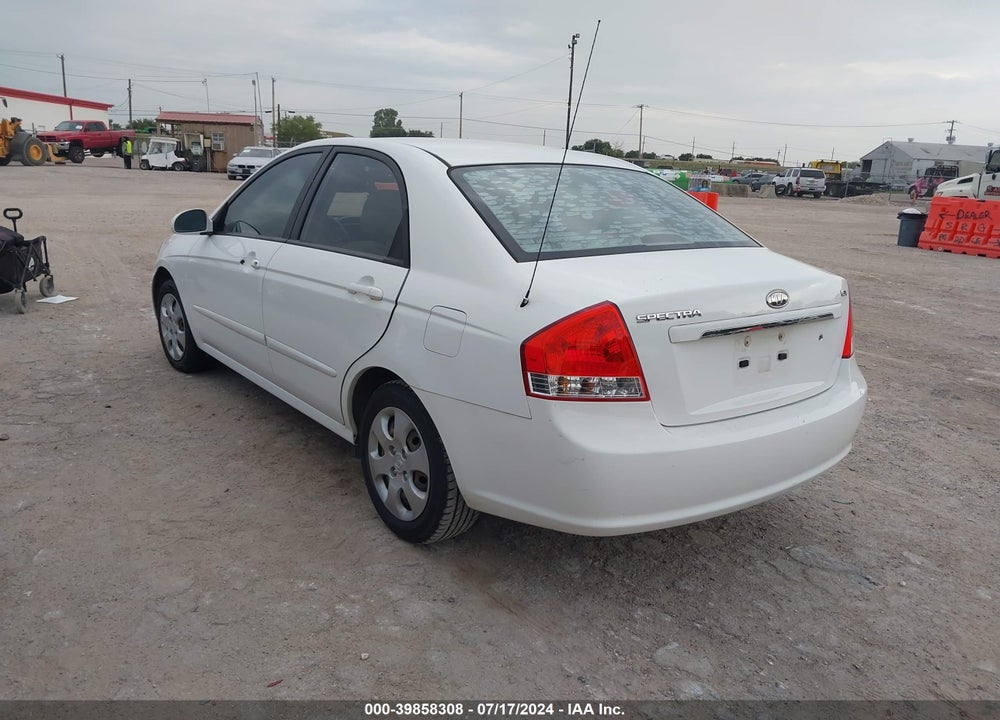2008 KIA SPECTRA EX VIN: KNAFE121485542639