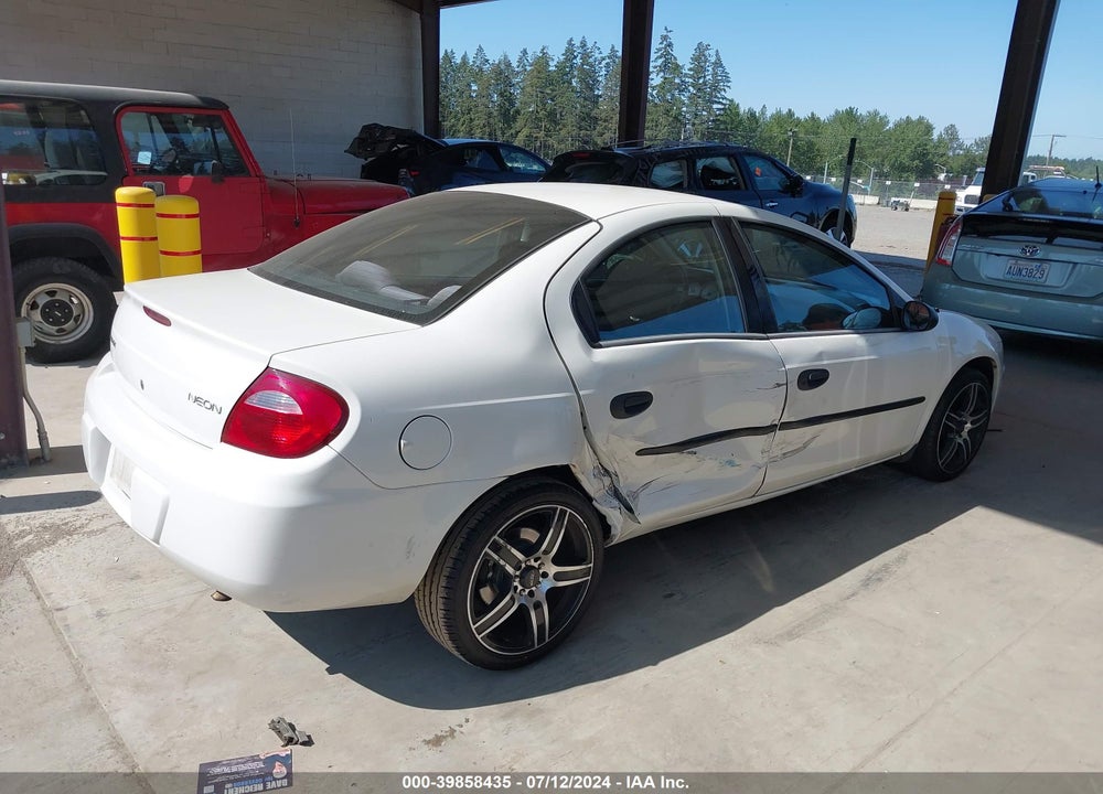 2004 DODGE NEON SE VIN: 1B3ES26C54D636278