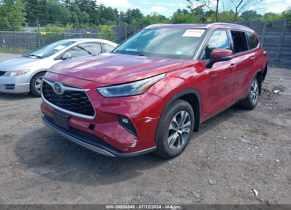 2021 TOYOTA HIGHLANDER HYBRID XLE VIN: 5TDGBRCH9MS515130