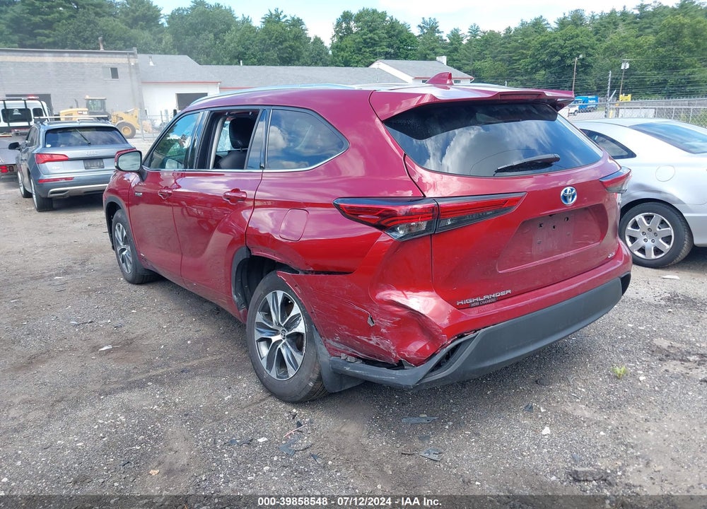 2021 TOYOTA HIGHLANDER HYBRID XLE VIN: 5TDGBRCH9MS515130