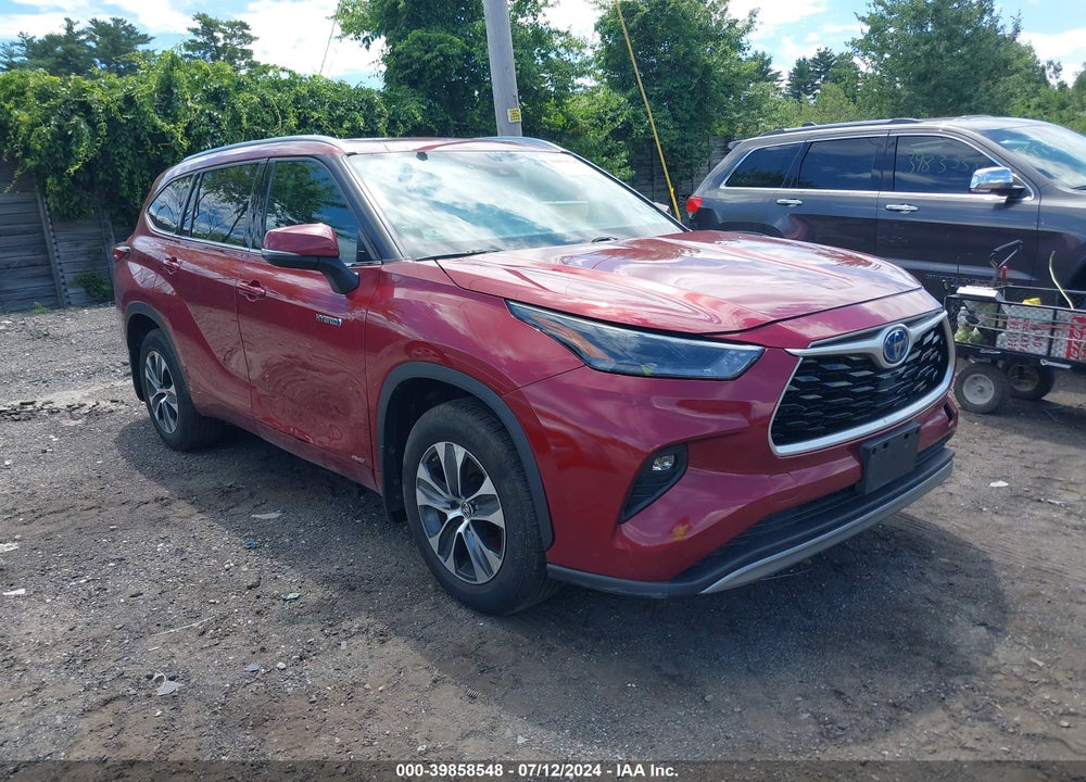 2021 TOYOTA HIGHLANDER HYBRID XLE VIN: 5TDGBRCH9MS515130