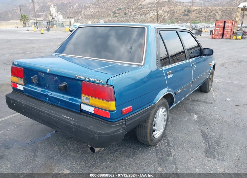 1985 TOYOTA COROLLA LE VIN: JT2AE83E6F3181603