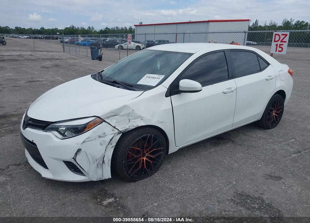 2016 TOYOTA COROLLA LE VIN: 5YFBURHE8GP496375