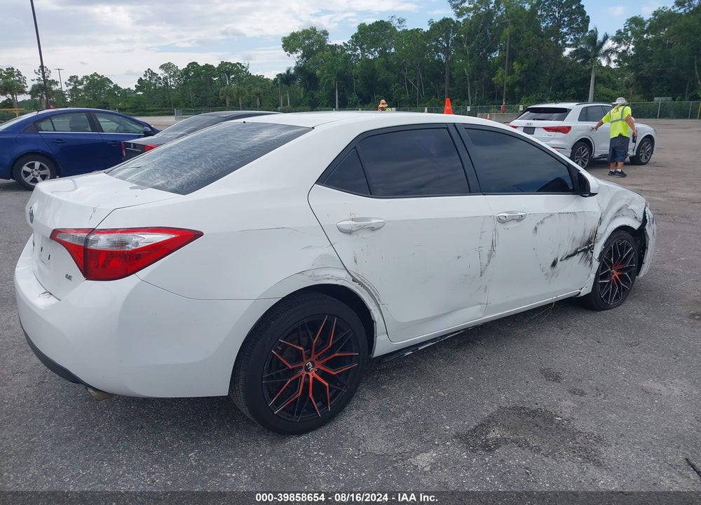 2016 TOYOTA COROLLA LE VIN: 5YFBURHE8GP496375