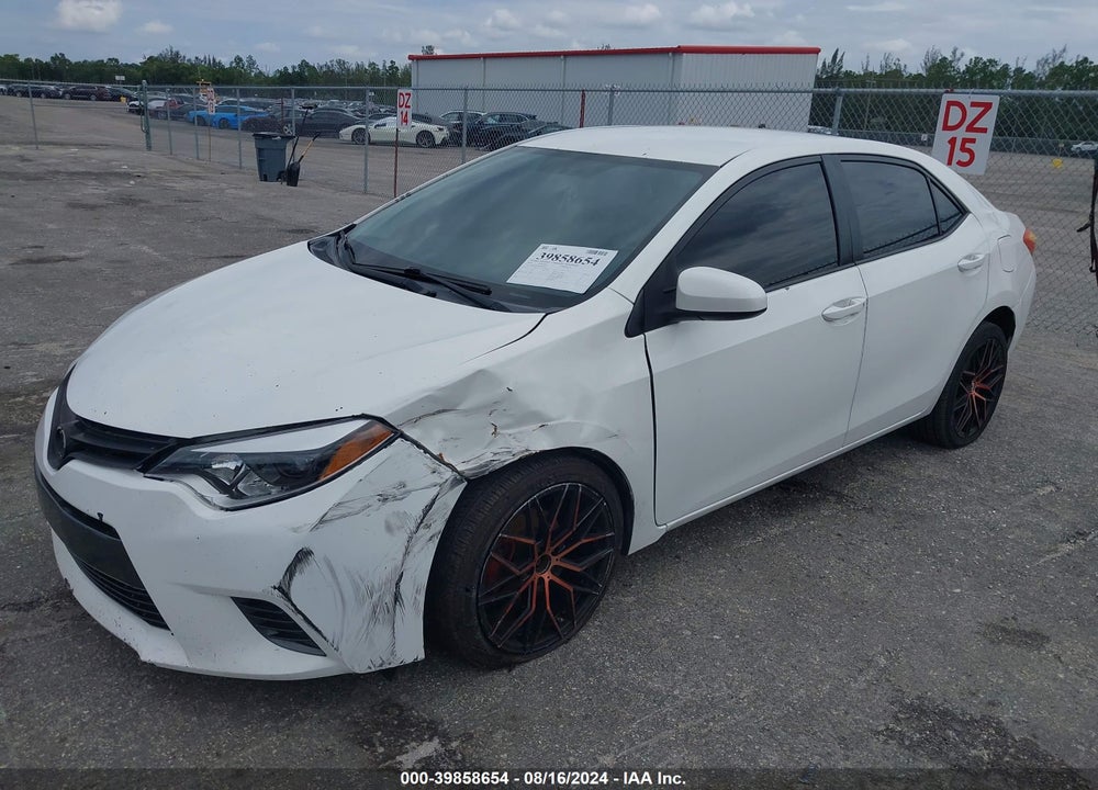 2016 TOYOTA COROLLA LE VIN: 5YFBURHE8GP496375