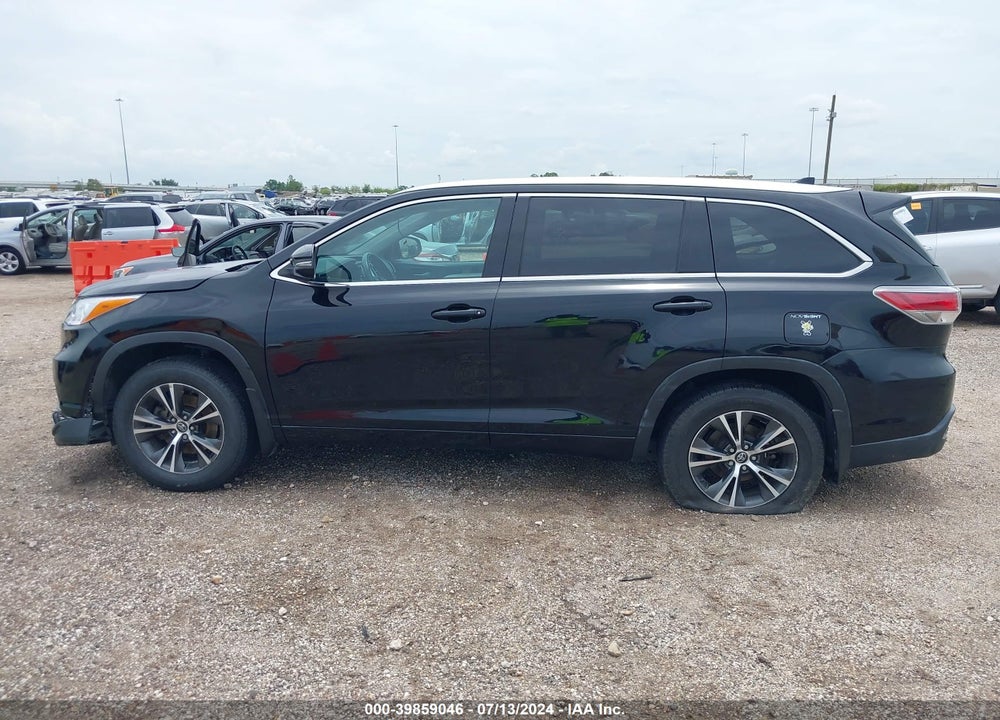 2016 TOYOTA HIGHLANDER XLE V6 VIN: 5TDJKRFH6GS336260