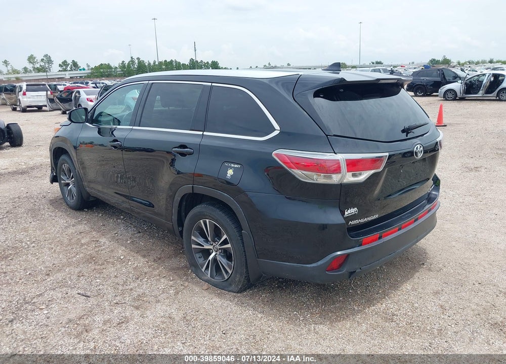 2016 TOYOTA HIGHLANDER XLE V6 VIN: 5TDJKRFH6GS336260