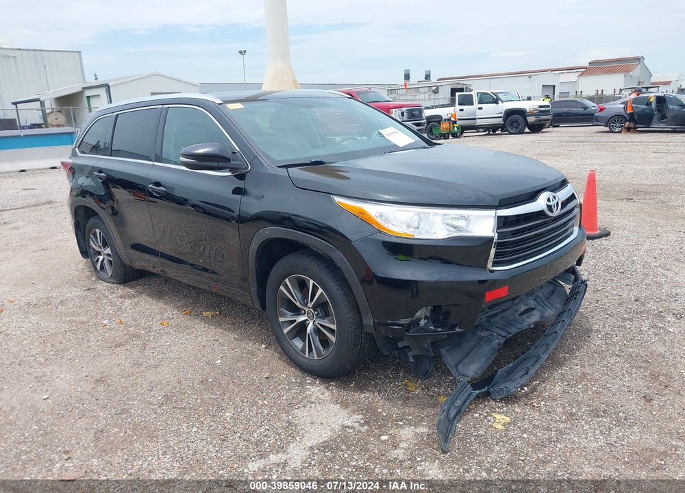 2016 TOYOTA HIGHLANDER XLE V6 VIN: 5TDJKRFH6GS336260