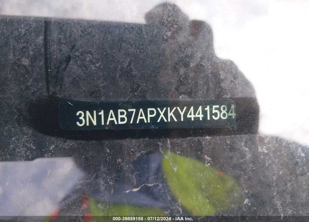 2019 NISSAN SENTRA SV VIN: 3N1AB7APXKY441584