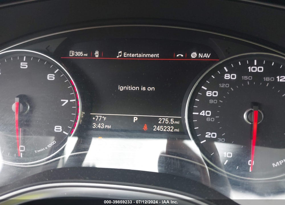 2012 AUDI A6 3.0 PREMIUM VIN: WAUHGAFC2CN119095