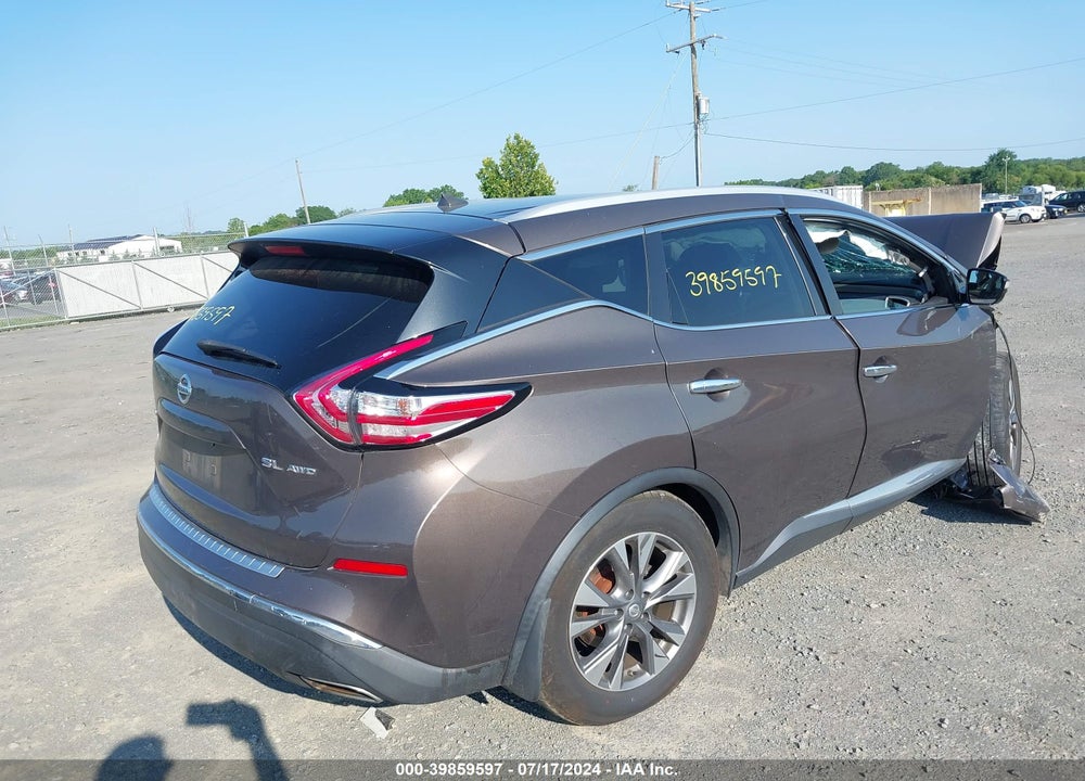 2015 NISSAN MURANO SL VIN: 5N1AZ2MH9FN235929