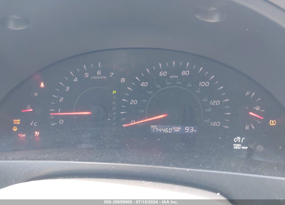 2007 TOYOTA CAMRY LE VIN: 4T1BE46K37U592681