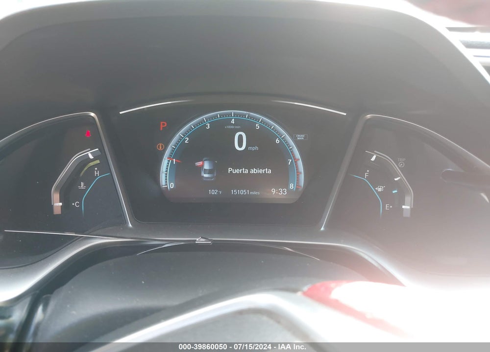 2016 HONDA CIVIC EX VIN: 19XFC2F74GE204819