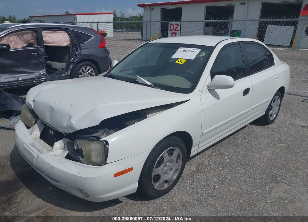 2001 HYUNDAI ELANTRA GLS VIN: KMHDN45D41U035085