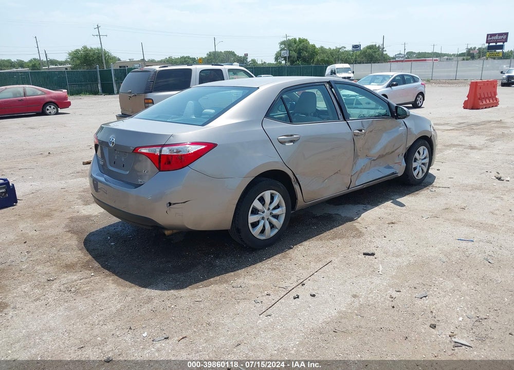 2014 TOYOTA COROLLA LE VIN: 2T1BURHE6EC115507