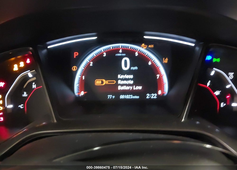 2019 HONDA CIVIC SPORT TOURING VIN: SHHFK7H93KU201037
