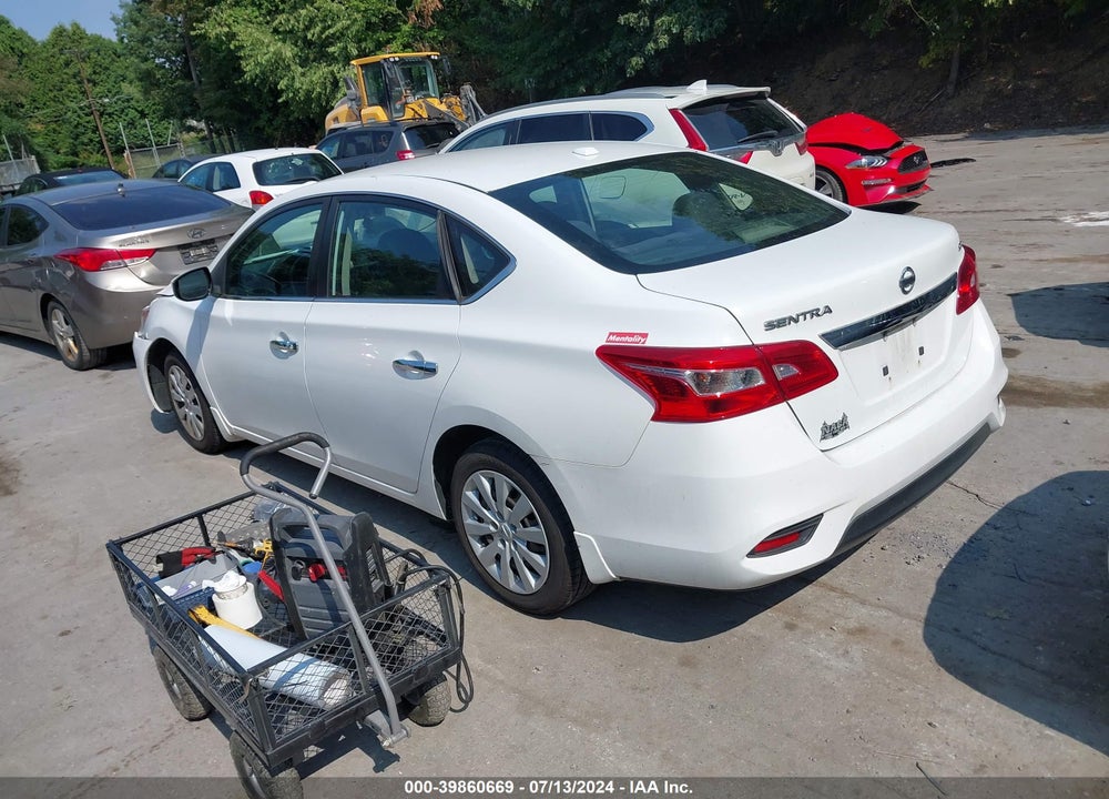 2017 NISSAN SENTRA SV VIN: 3N1AB7AP6HY378962