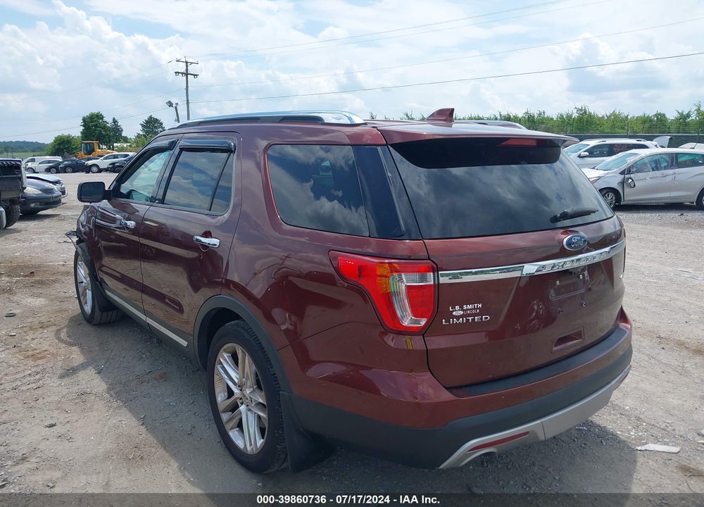 2016 FORD EXPLORER LIMITED VIN: 1FM5K8F89GGB83536