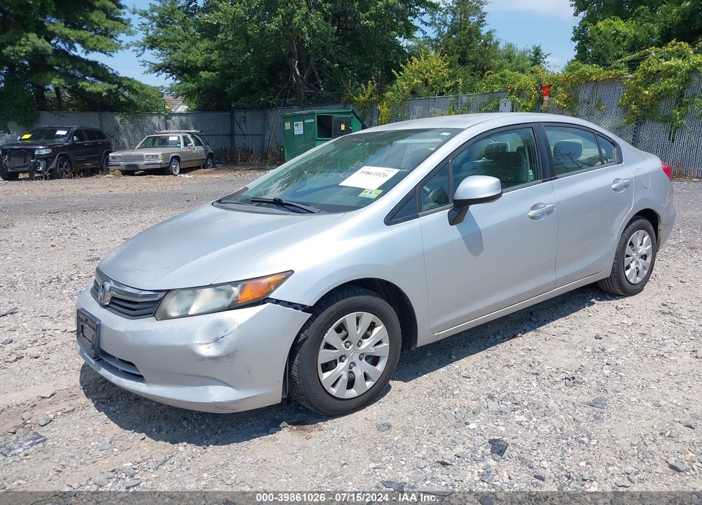 2012 HONDA CIVIC LX VIN: 2HGFB2F50CH305292