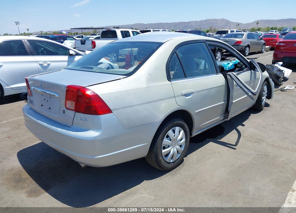 2002 HONDA CIVIC LX VIN: 1HGES16542L029819