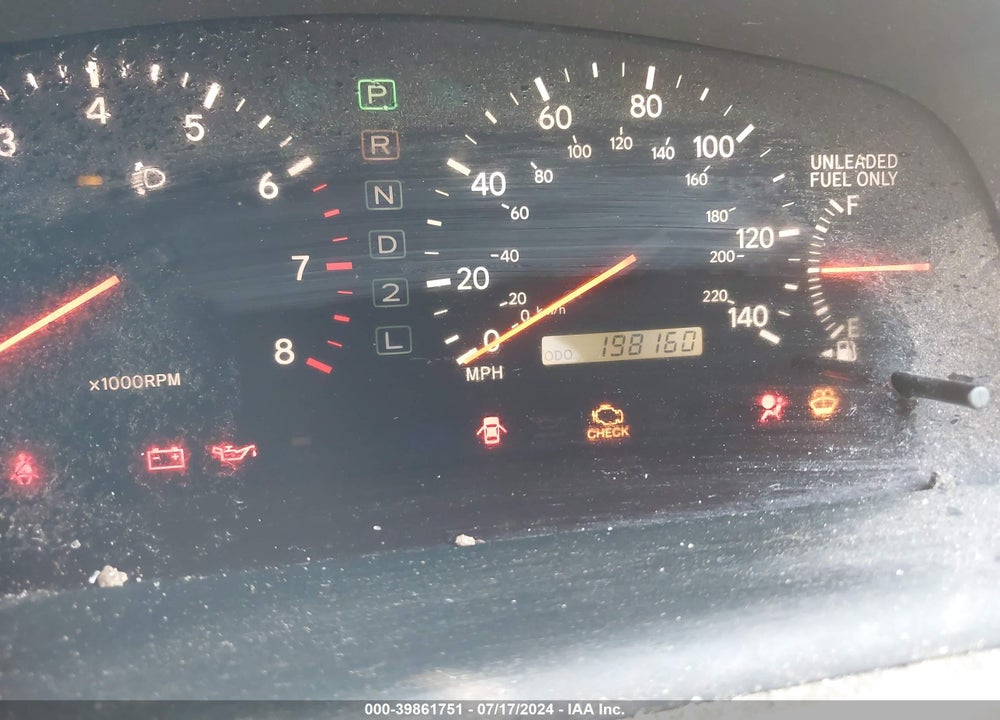 2000 LEXUS ES 300 VIN: JT8BF28G3Y5078189
