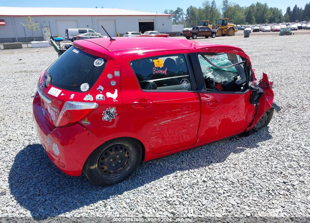 2014 TOYOTA YARIS LE (TMC/CBU PLANT) VIN: JTDKTUD39ED577346
