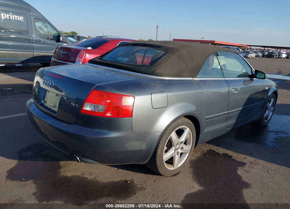 2004 AUDI A4 3.0 VIN: WAUAT48H54K005473