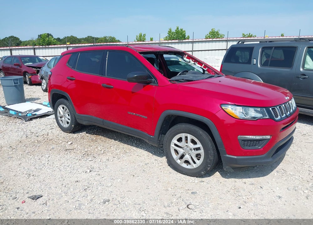 2018 JEEP COMPASS SPORT FWD VIN: 3C4NJCAB4JT186263