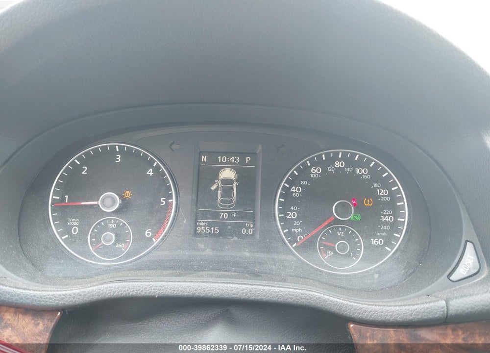 2012 VOLKSWAGEN PASSAT 2.0L TDI SEL PREMIUM VIN: 1VWCN7A37CC095849