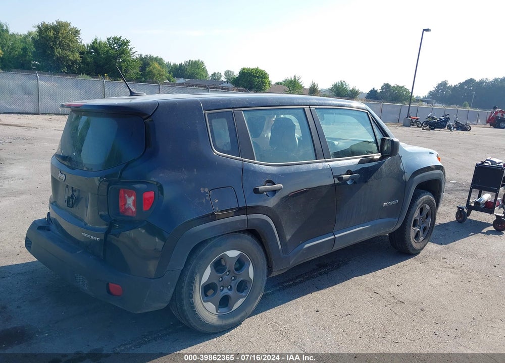 2016 JEEP RENEGADE SPORT VIN: ZACCJBAW6GPC74624