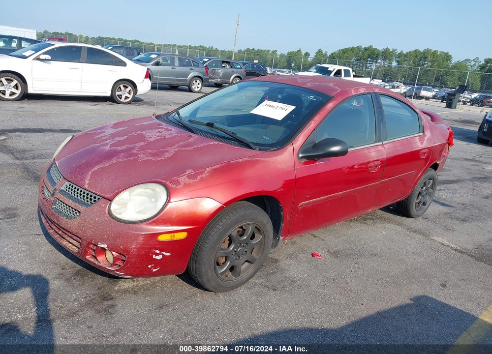 2004 DODGE NEON SXT VIN: 1B3ES56C64D526082