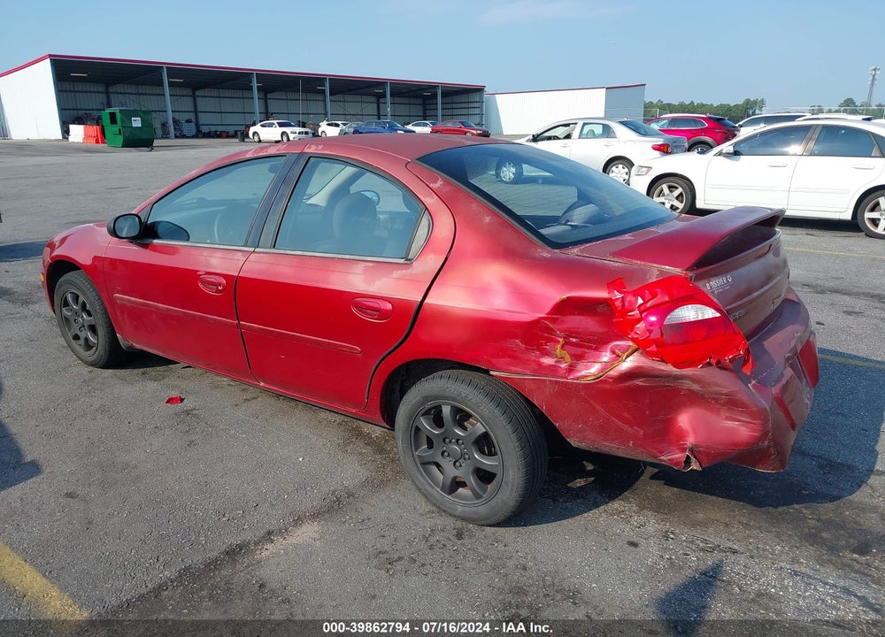 2004 DODGE NEON SXT VIN: 1B3ES56C64D526082