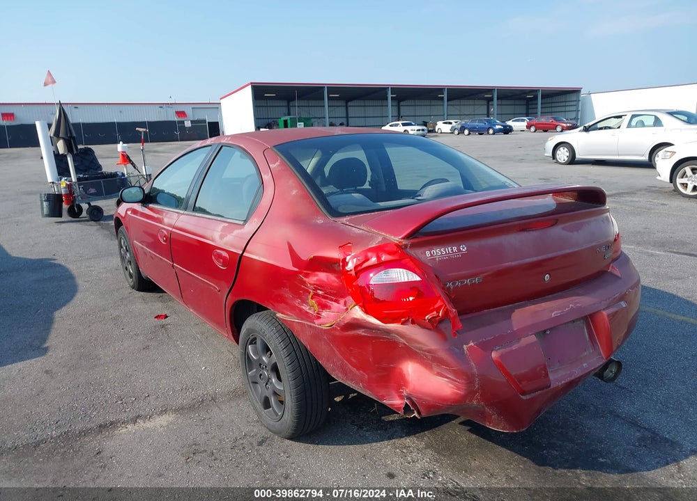2004 DODGE NEON SXT VIN: 1B3ES56C64D526082