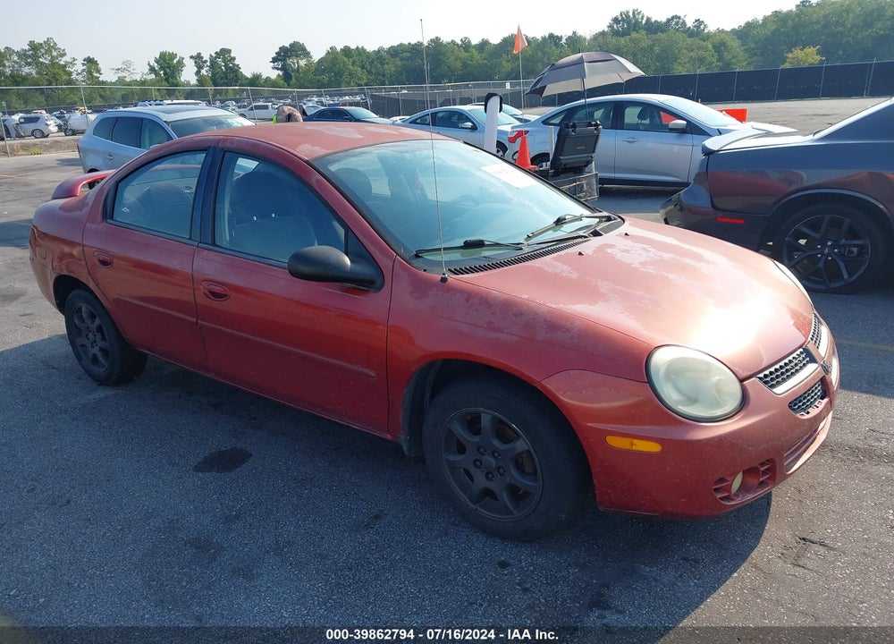 2004 DODGE NEON SXT VIN: 1B3ES56C64D526082