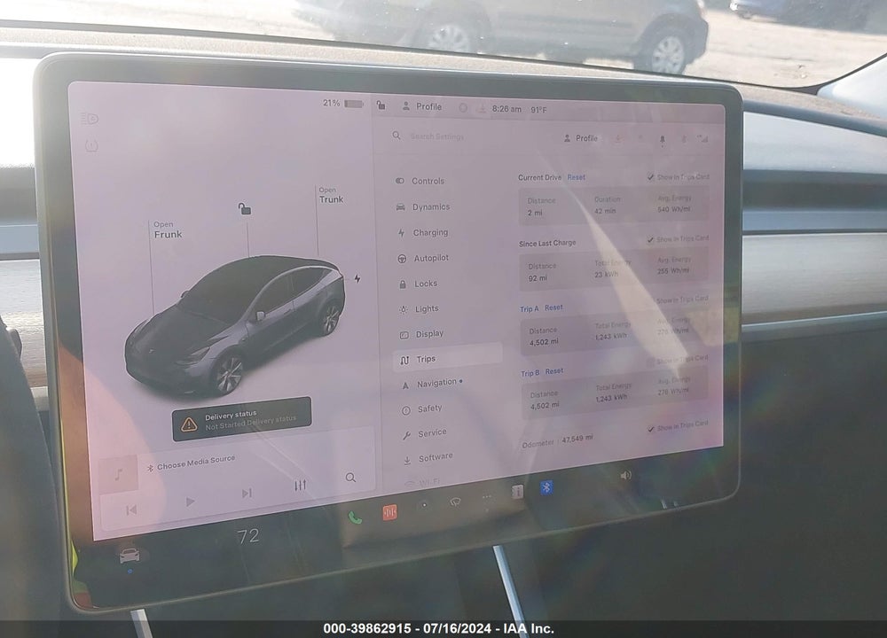 2021 TESLA MODEL Y LONG RANGE DUAL MOTOR ALL-WHEEL DRIVE VIN: 5YJYGDEE2MF068284