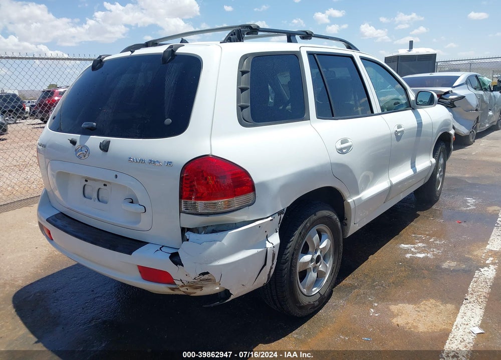 2006 HYUNDAI SANTA FE GLS VIN: KM8SC13DX6U056951