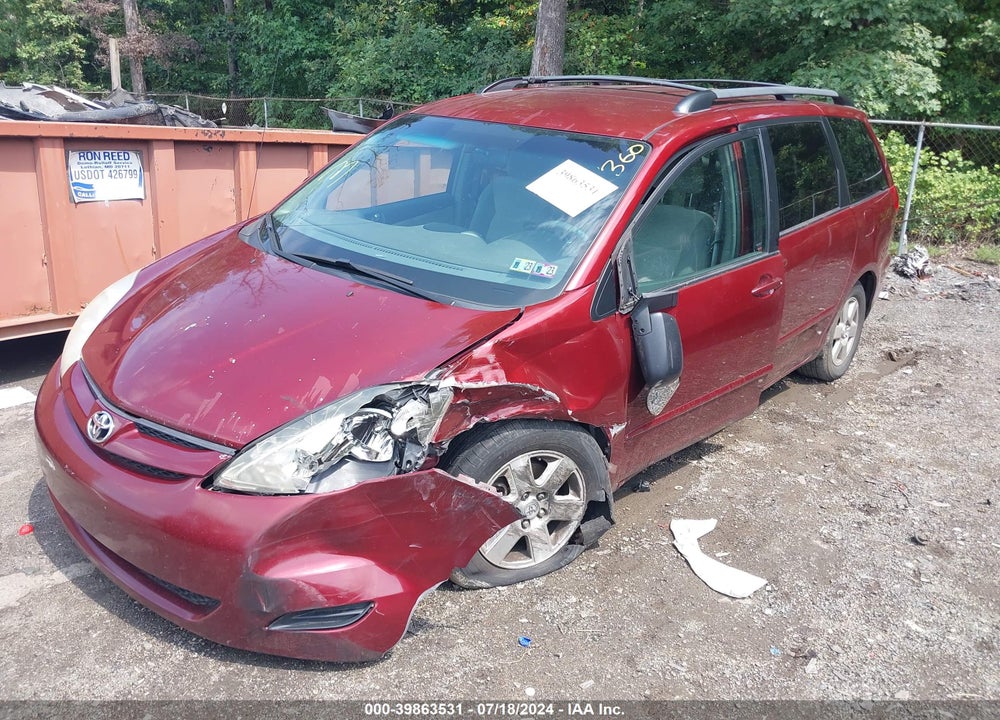2007 TOYOTA SIENNA LE VIN: 5TDZK23C97S089979