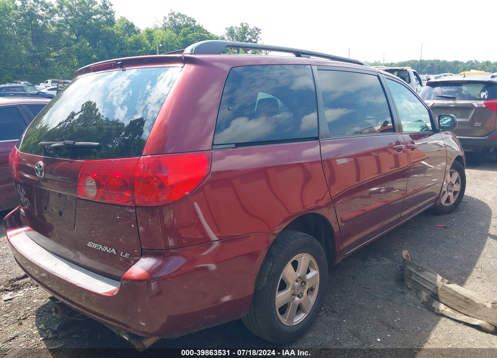 2007 TOYOTA SIENNA LE VIN: 5TDZK23C97S089979