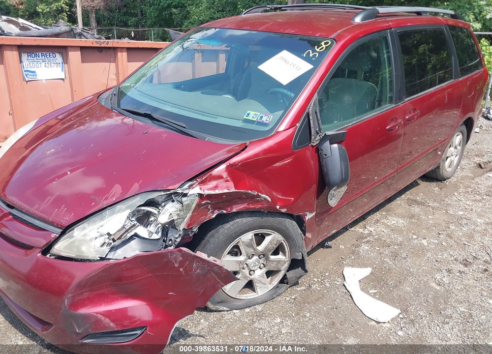 2007 TOYOTA SIENNA LE VIN: 5TDZK23C97S089979