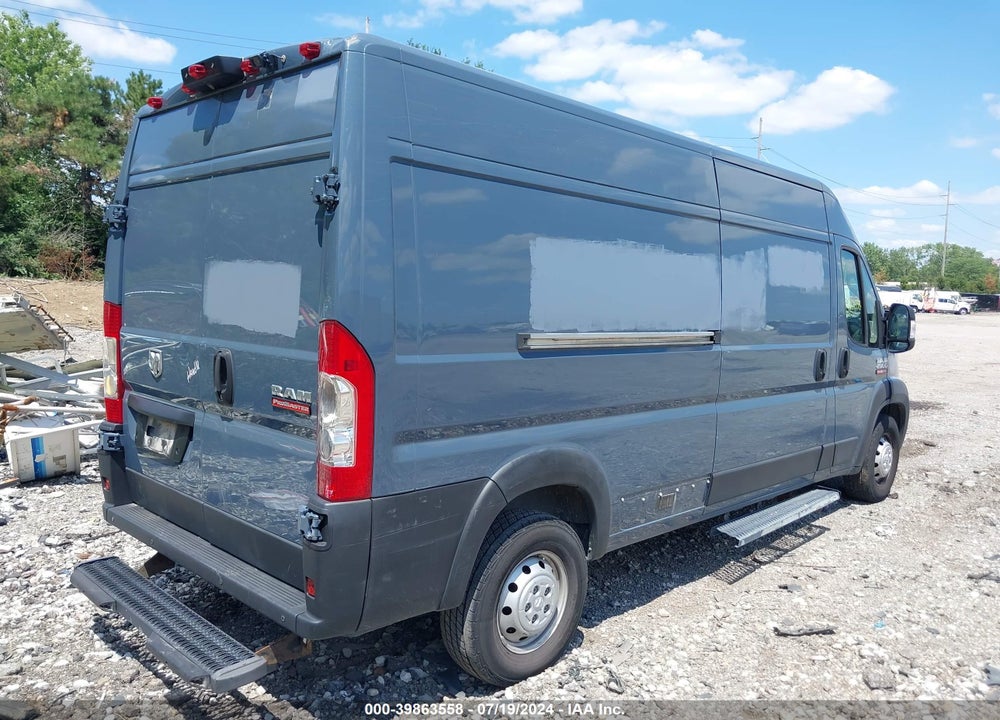 2019 RAM PROMASTER 2500 HIGH ROOF 159 WB VIN: 3C6TRVDG1KE521690