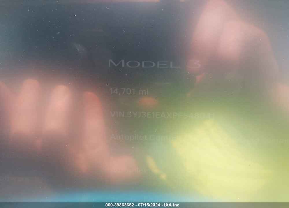 2023 TESLA MODEL 3 REAR-WHEEL DRIVE VIN: 5YJ3E1EAXPF548041