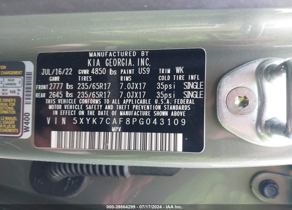 2023 KIA SPORTAGE X-PRO PRESTIGE VIN: 5XYK7CAF8PG043109