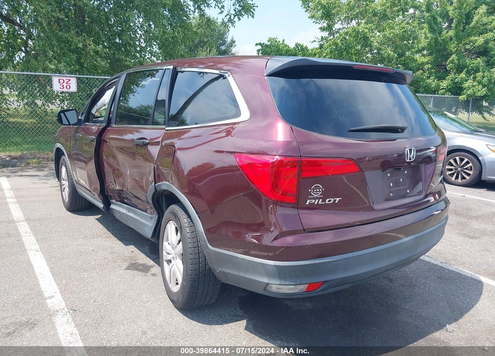 2017 HONDA PILOT LX VIN: 5FNYF6H19HB068182