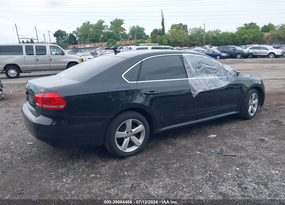 2012 VOLKSWAGEN PASSAT 2.5L SE VIN: 1VWBH7A36CC013922