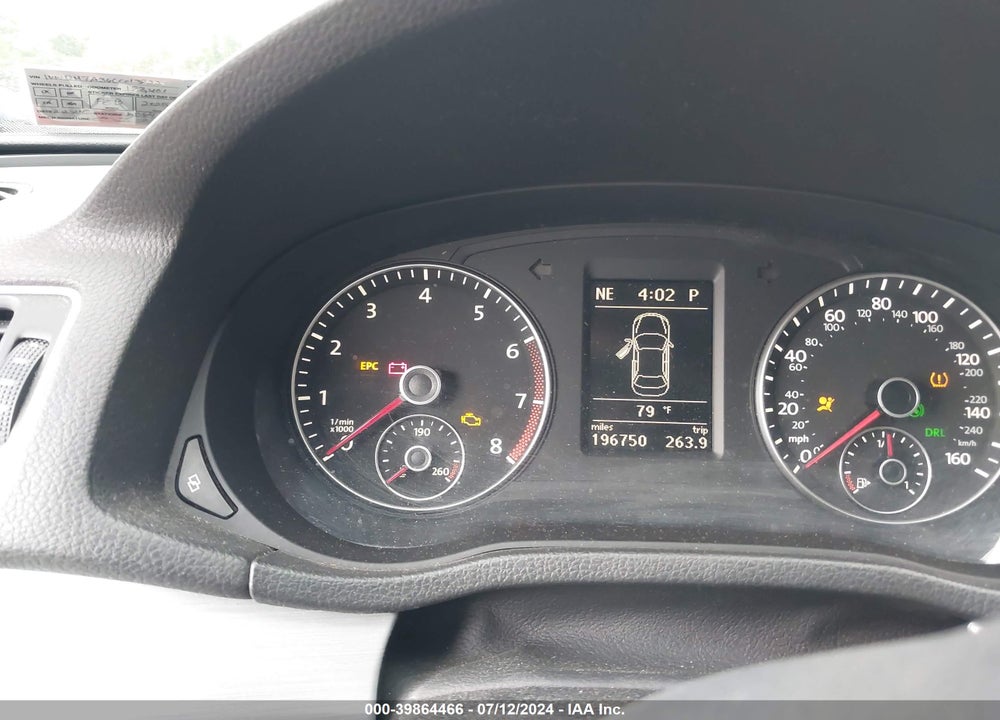 2012 VOLKSWAGEN PASSAT 2.5L SE VIN: 1VWBH7A36CC013922