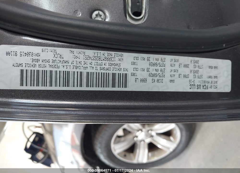 2016 RAM 1500 SPORT VIN: 1C6RR6MT8GS274251