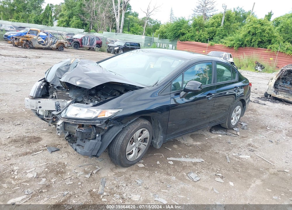 2013 HONDA CIVIC LX VIN: 19XFB2F59DE023647